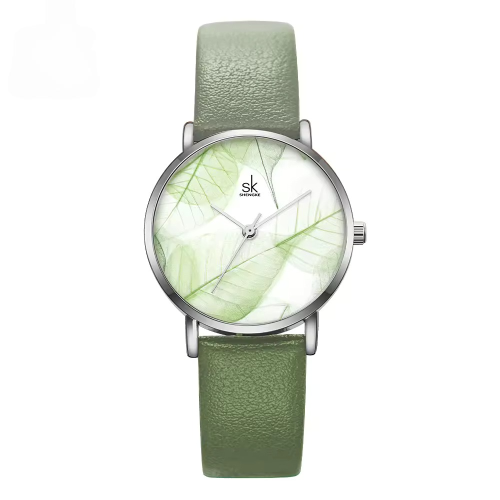 Green Leaf Quartz Watch