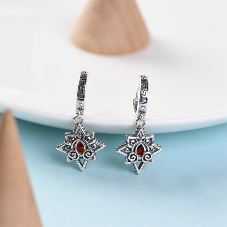 Zircon Six Pointed Star Earrings