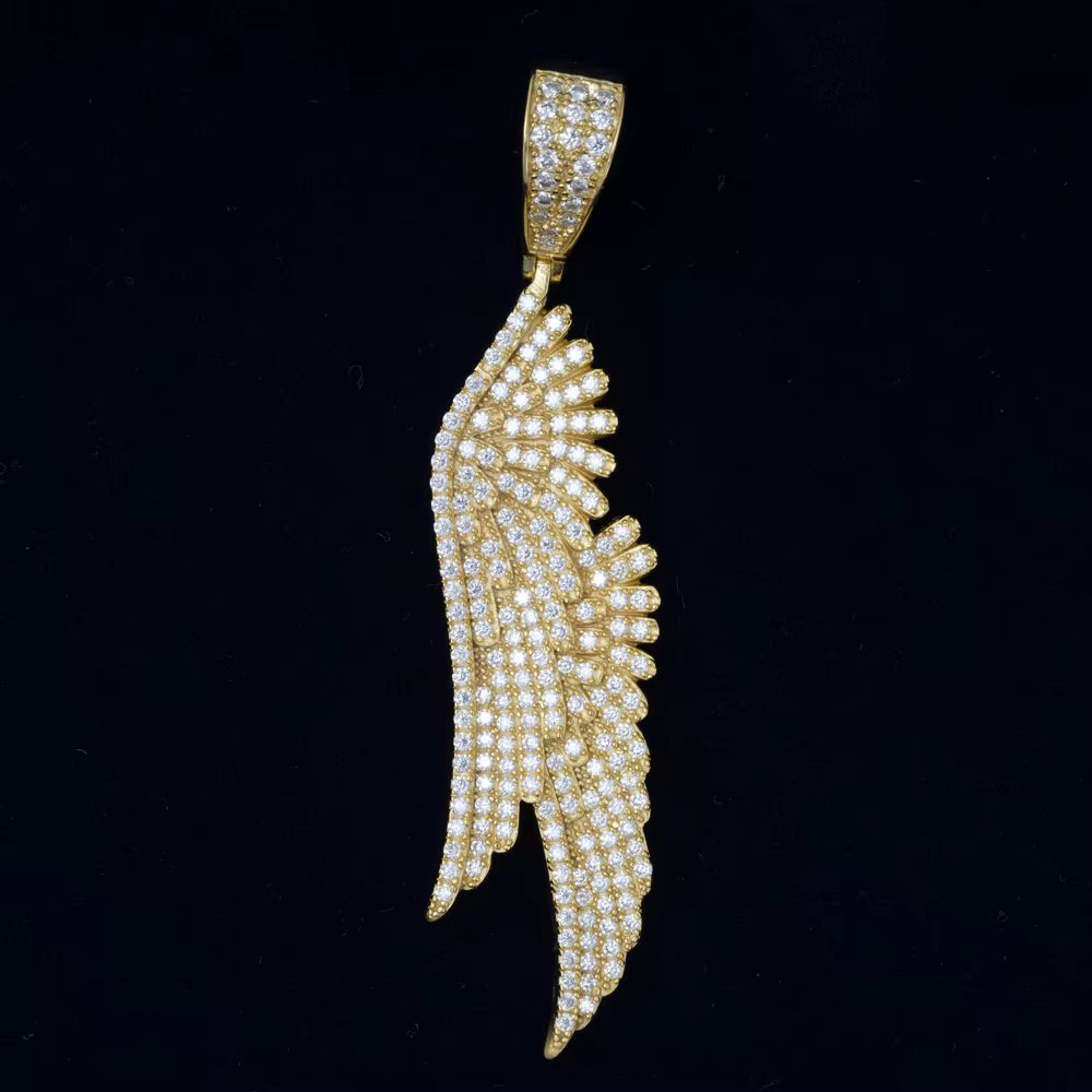 Moissanite Wing Pendant