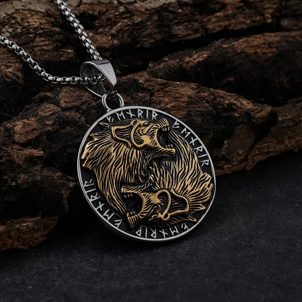 Viking Wolves Pendant