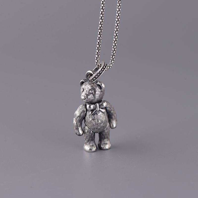 Bow Bear Necklace