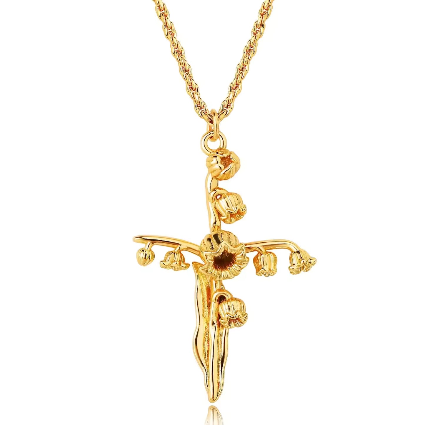 Floral Cross Pendant