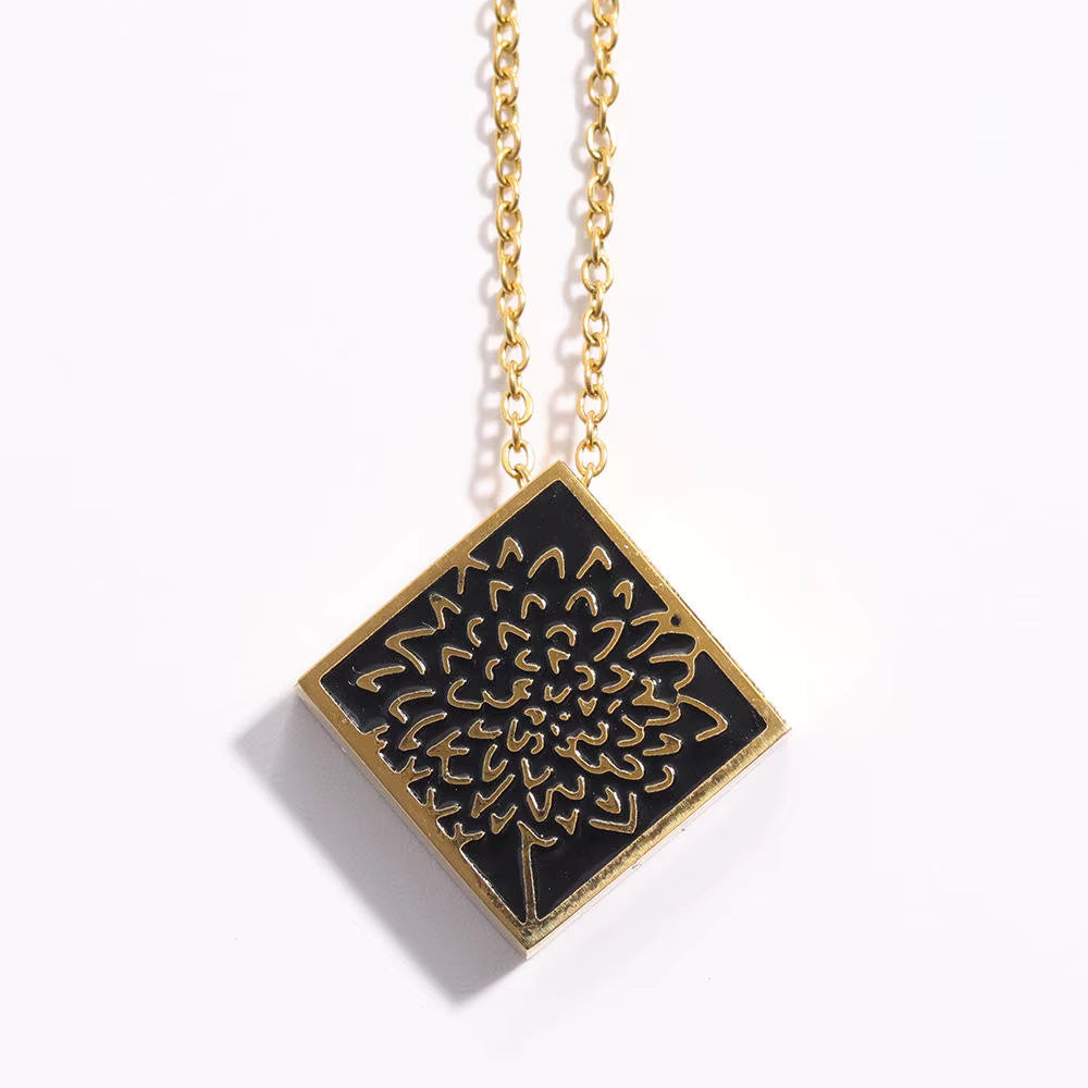 Gold Floral Pendant