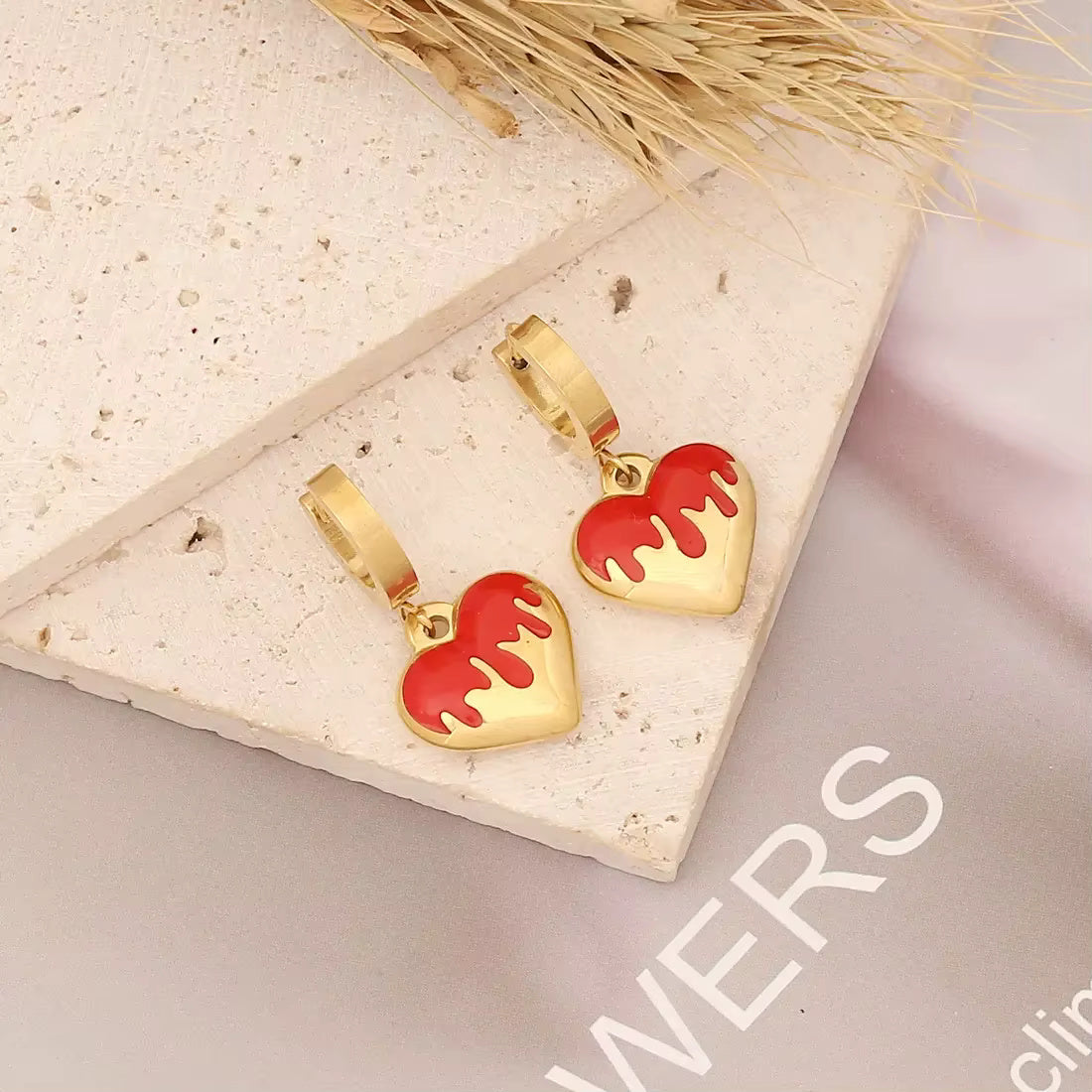 Heart Charm Earrings