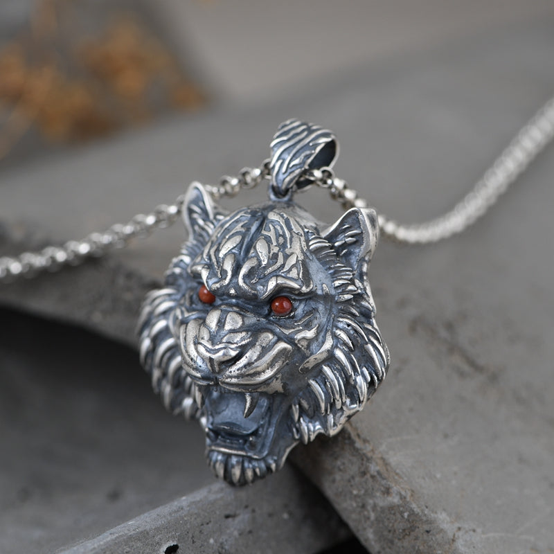 Rock Lion Head Necklace