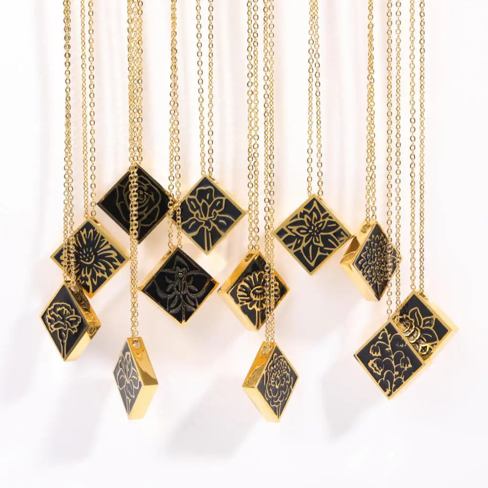 Gold Floral Pendant