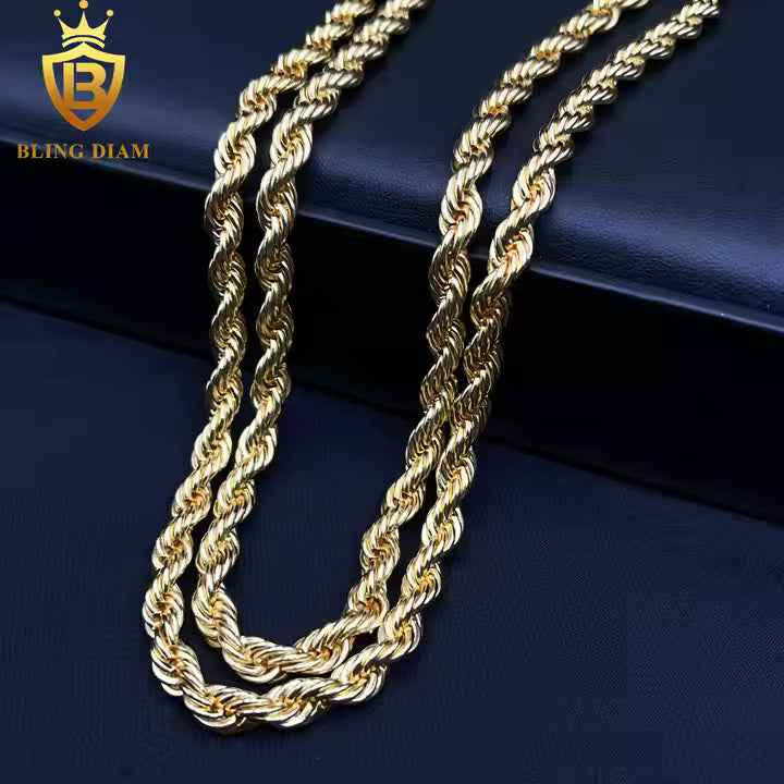 Moissanite Rope Chain | 6mm VVS | Sterling Silver