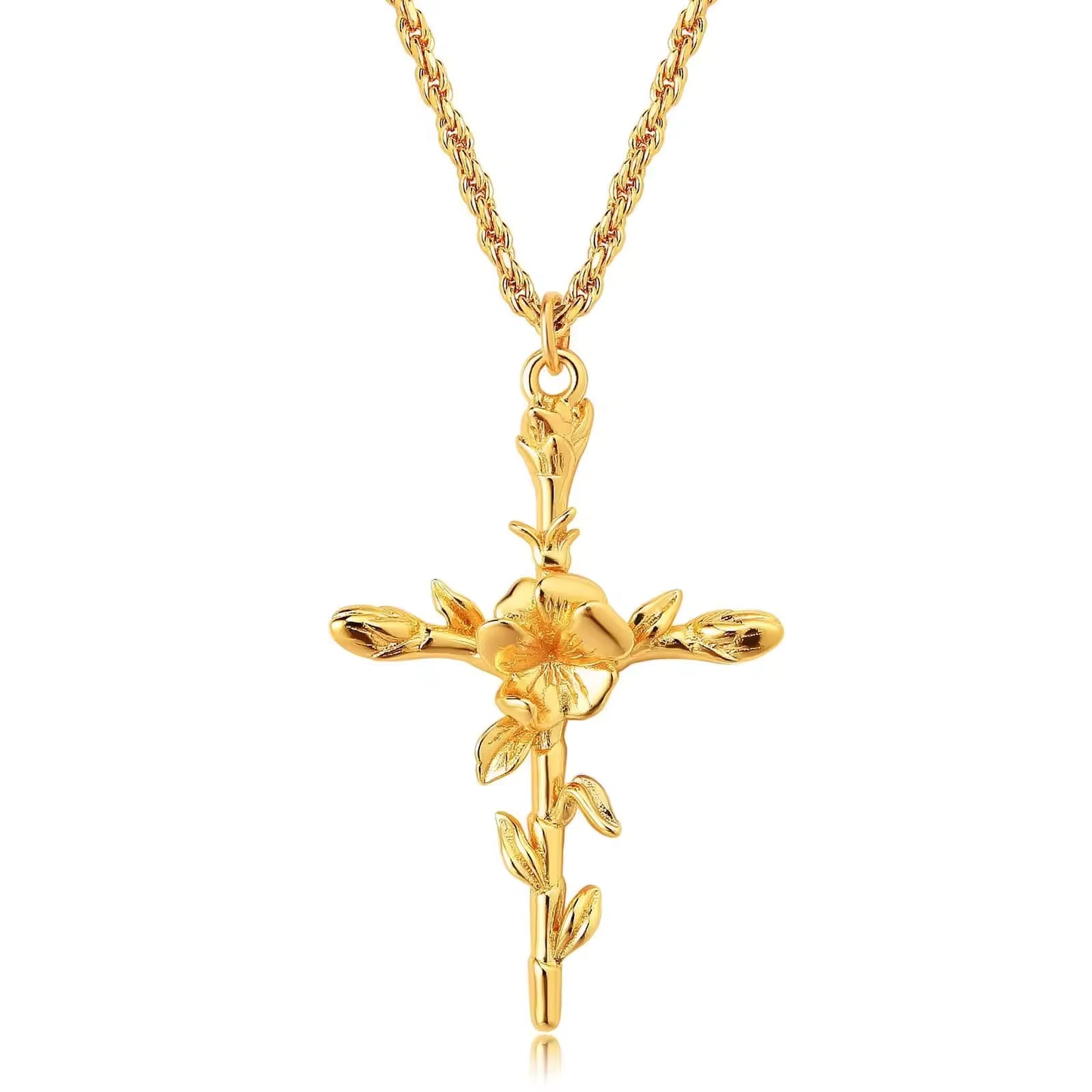 Floral Cross Pendant