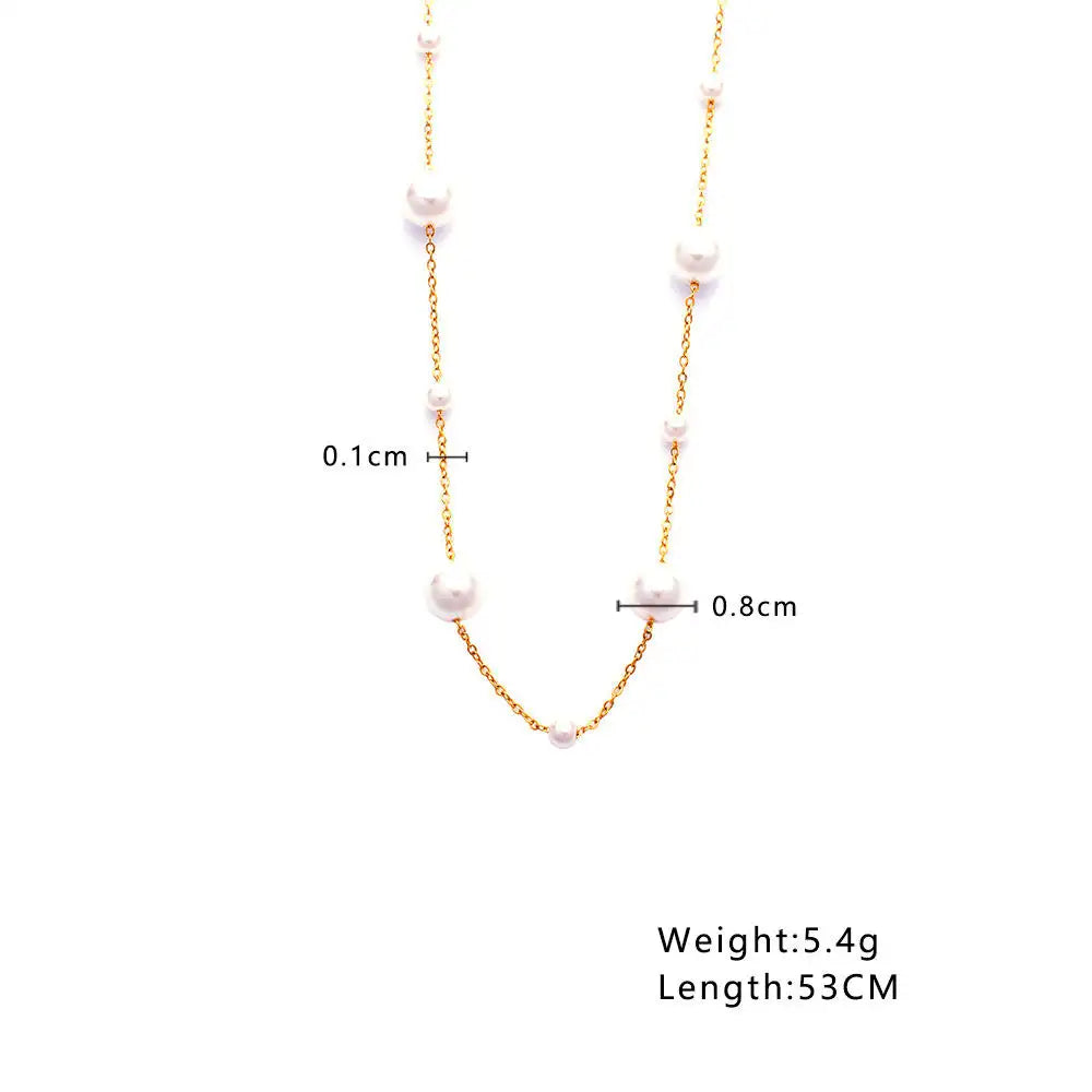 Golden Pearl Necklaces