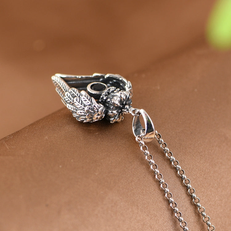 Crown Wings with Zircon Necklace