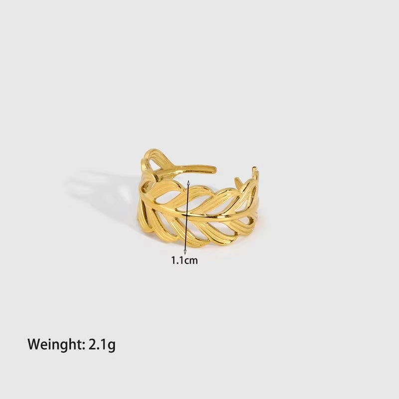 Open Heart Star Hollow Rings