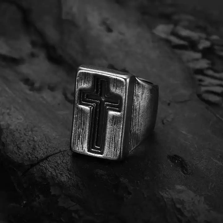 Silver Cross Ring