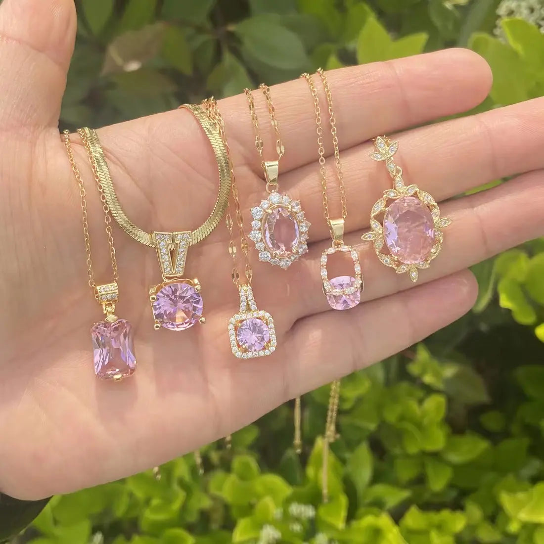 Pink Zircon Necklaces