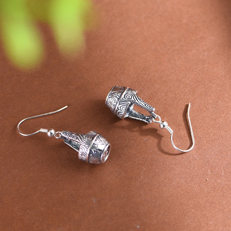 Bucket Shaped Drop Earrings