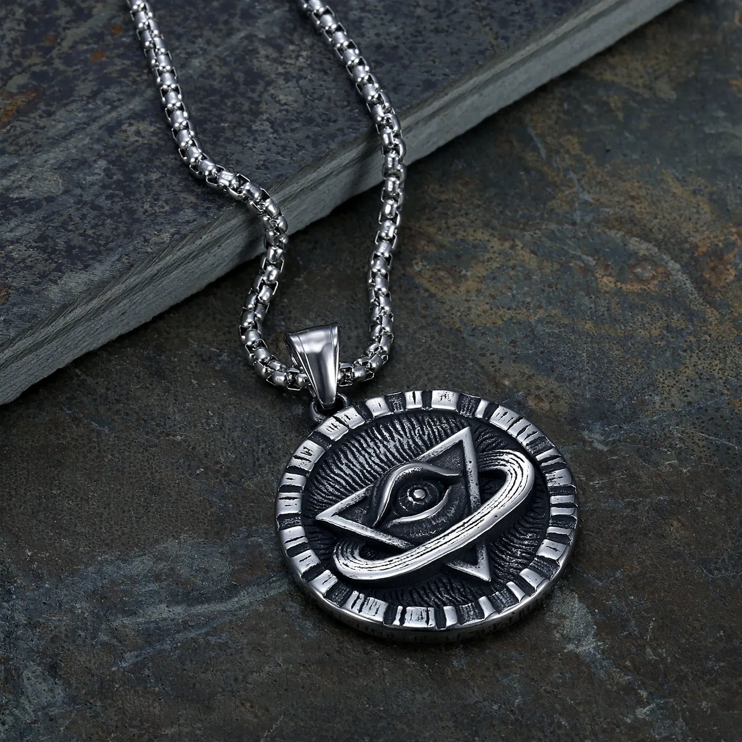 Mystic Eye Triangle Pendant