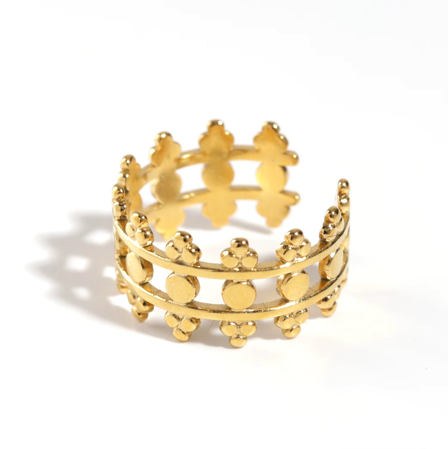 Gold Plated Open Finger Ring
