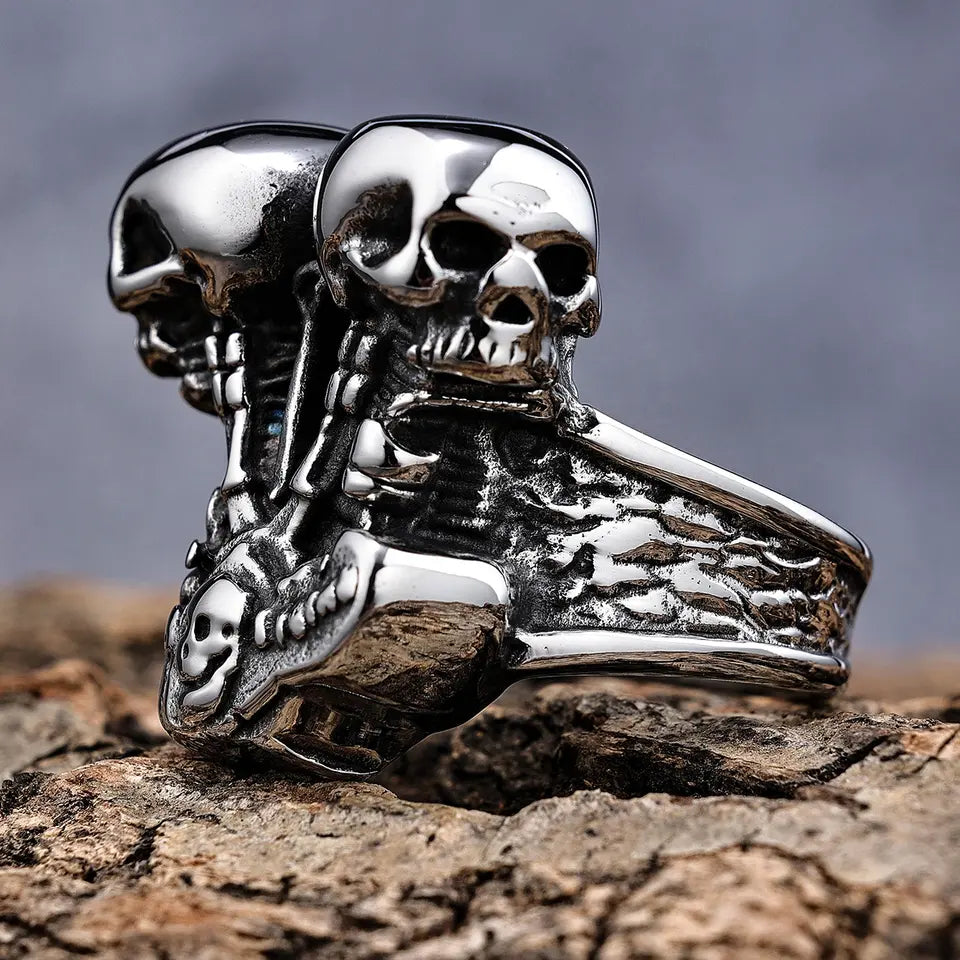 Skull Bone Motorcycle Engine Ring