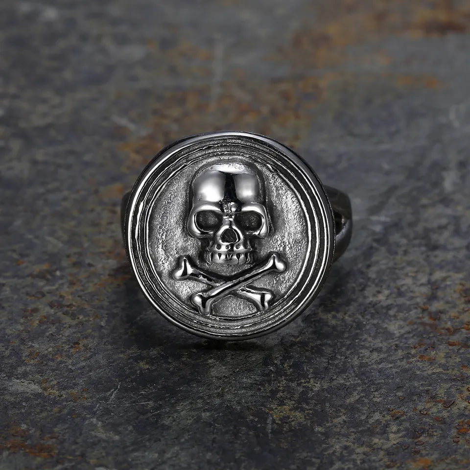Pirate Crossed Bones Skull Ring