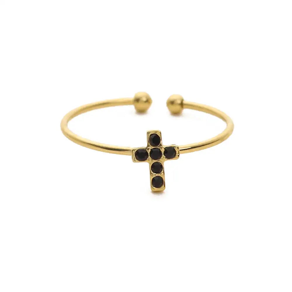 Gold Cross Ring
