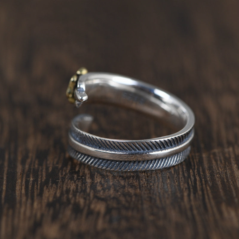 Silver Feather Ring