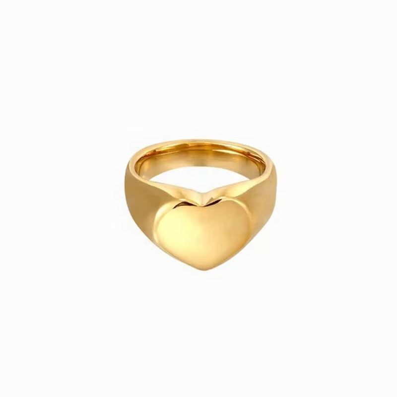Inlaid Pink Stone Finger Rings