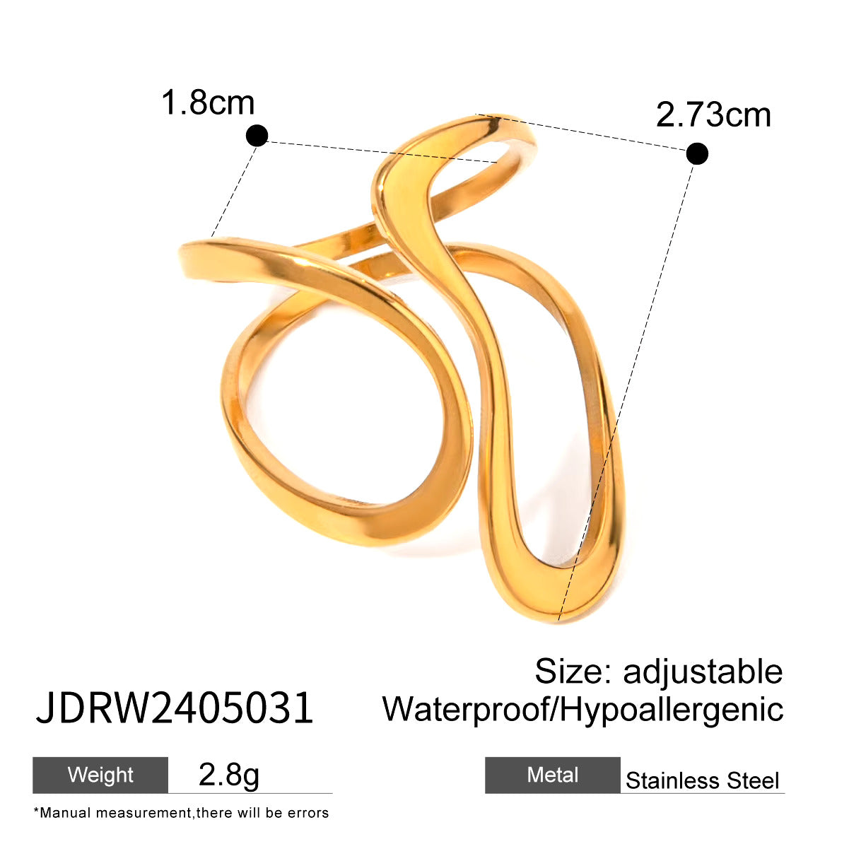 Gold Wave Ring