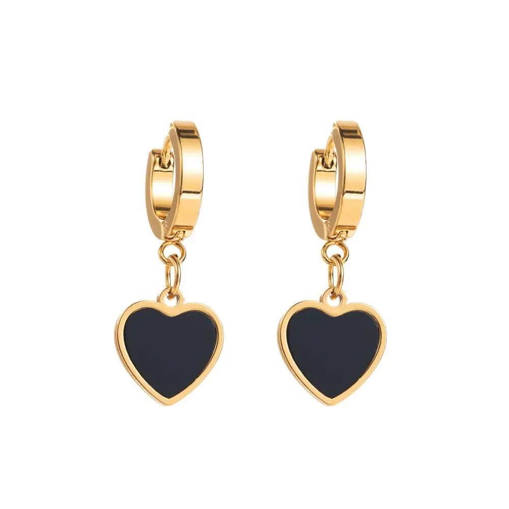 Huggie Hoop Drop Earrings