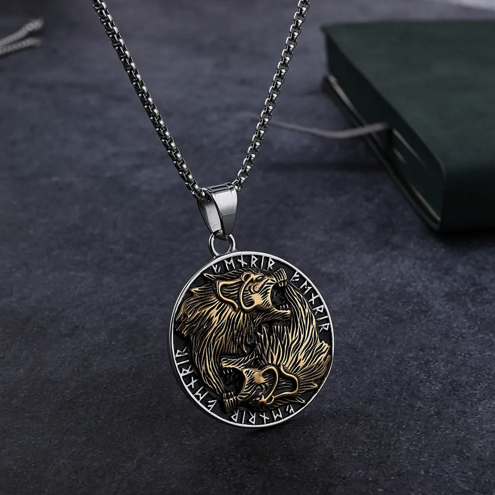 Viking Wolves Pendant