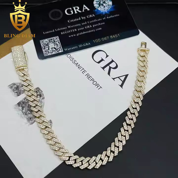 Signature Cuban Link - 8mm VVS Moissanite, 925 Sterling Silver