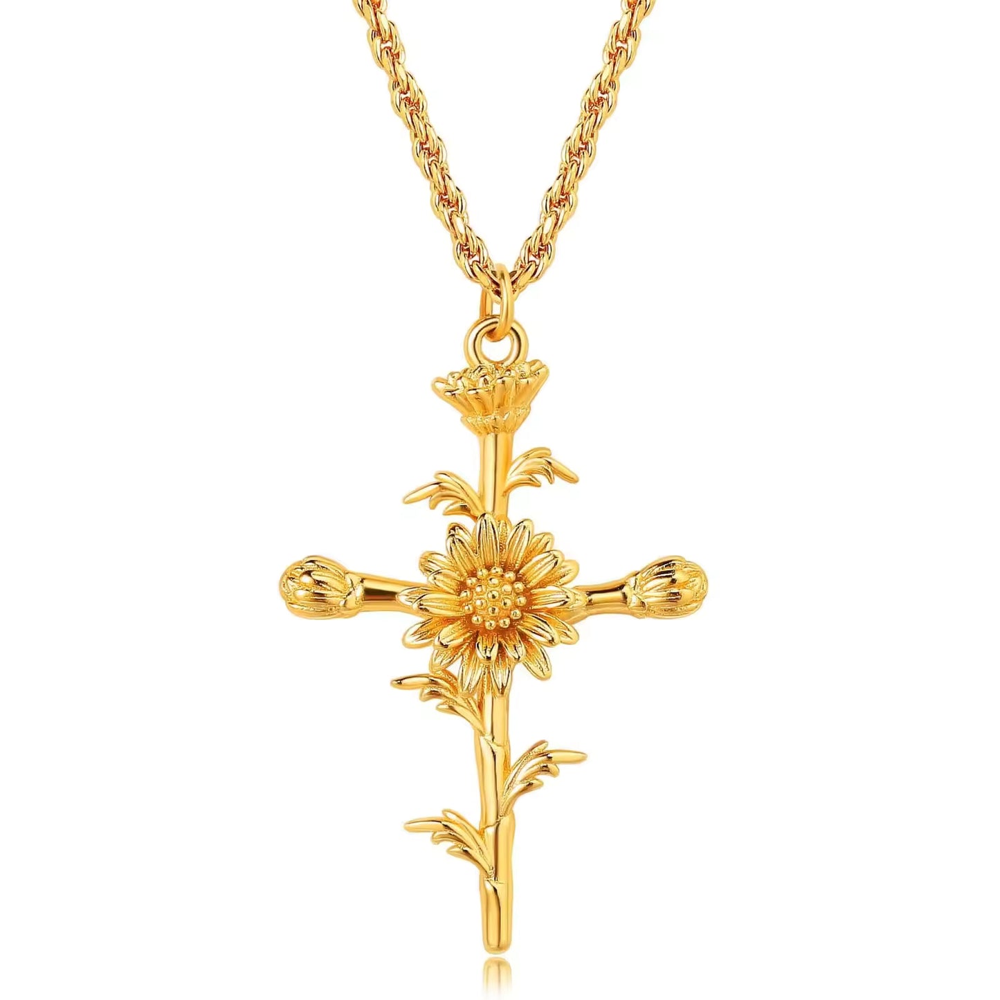 Floral Cross Pendant