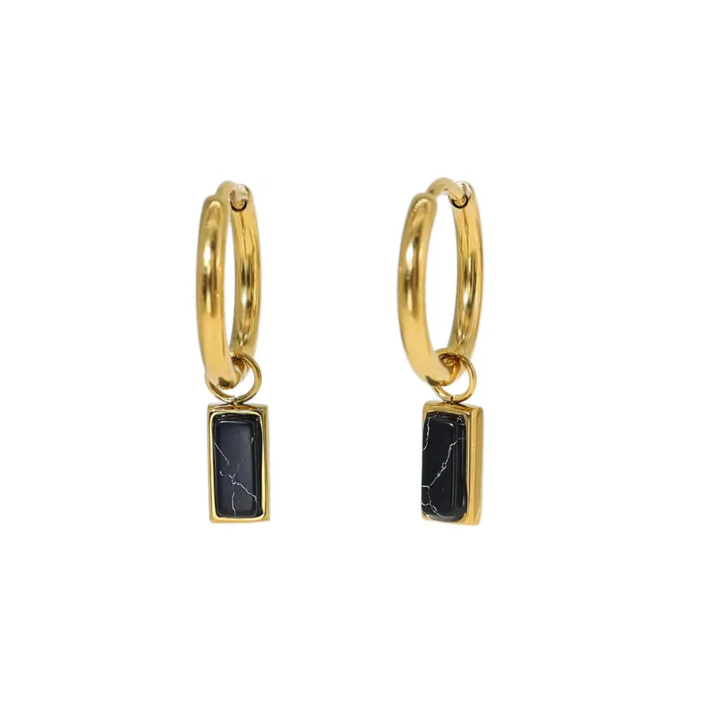 Natural Stone Charms Earrings
