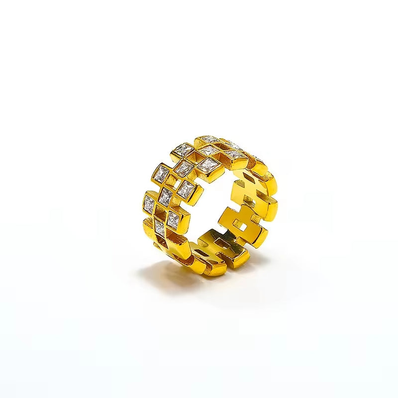 Shiny Zircon Colorful Finger Rings