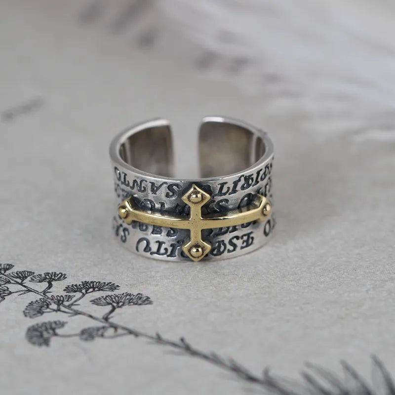 Silver Cross Ring