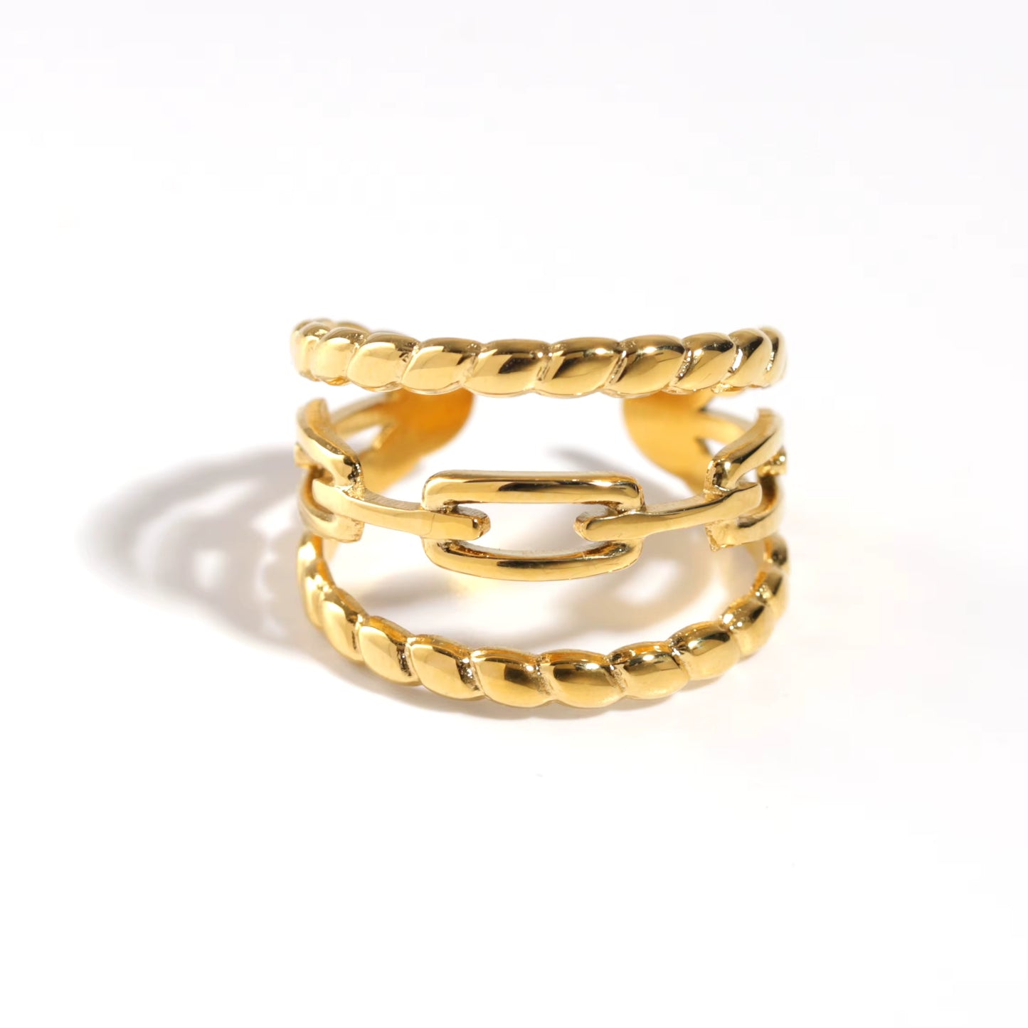 Gold Plated Open Finger Ring