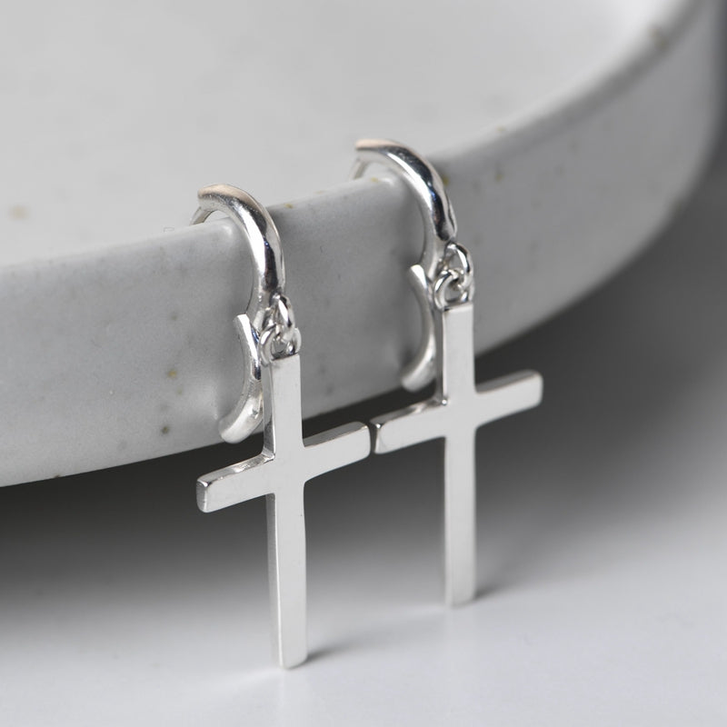 Rock Cross Stud Earrings