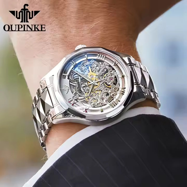 Silver Tourbillon Watch