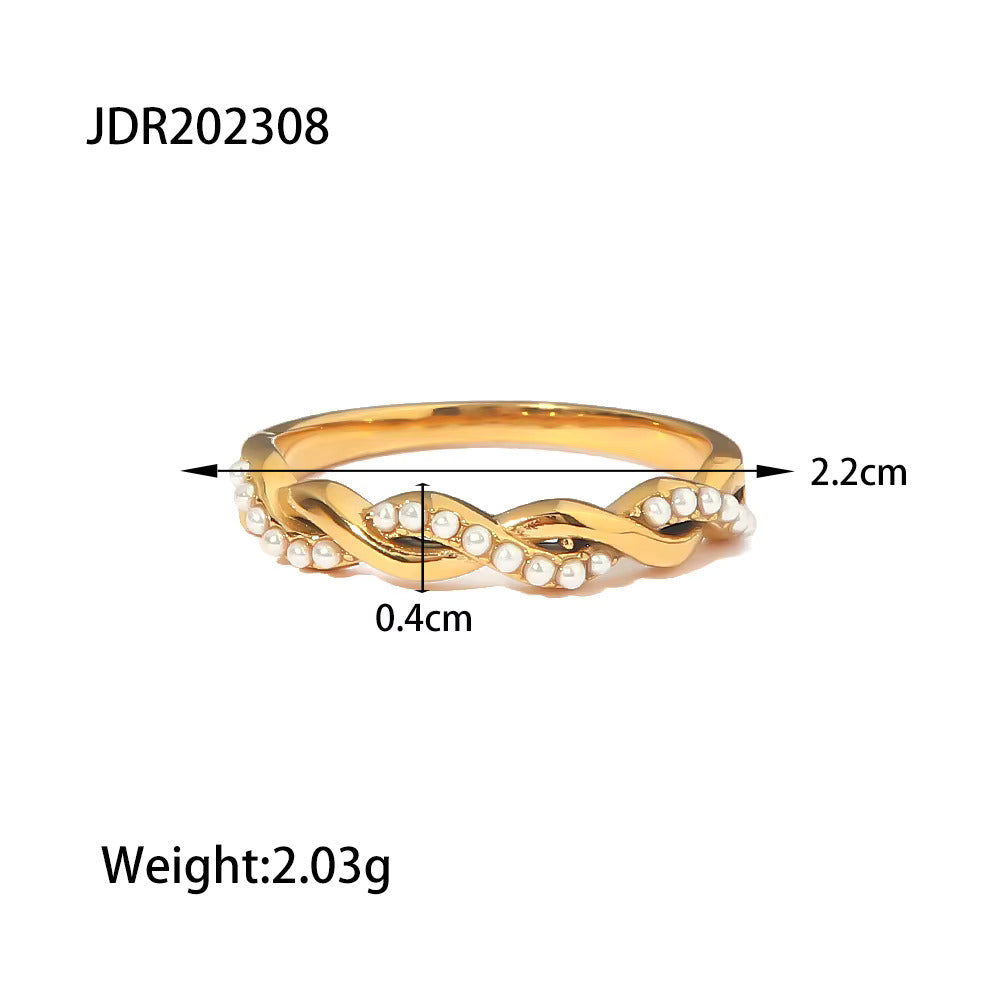 Gold Pearl Ring