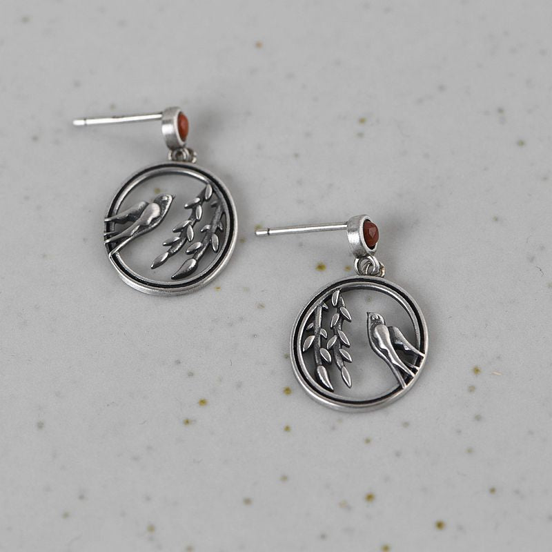 Swallow Leaves Lapis Lazuli Earrings