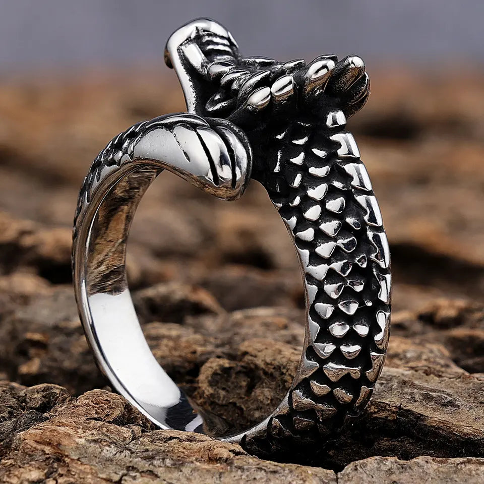 Silver Dragon Ring