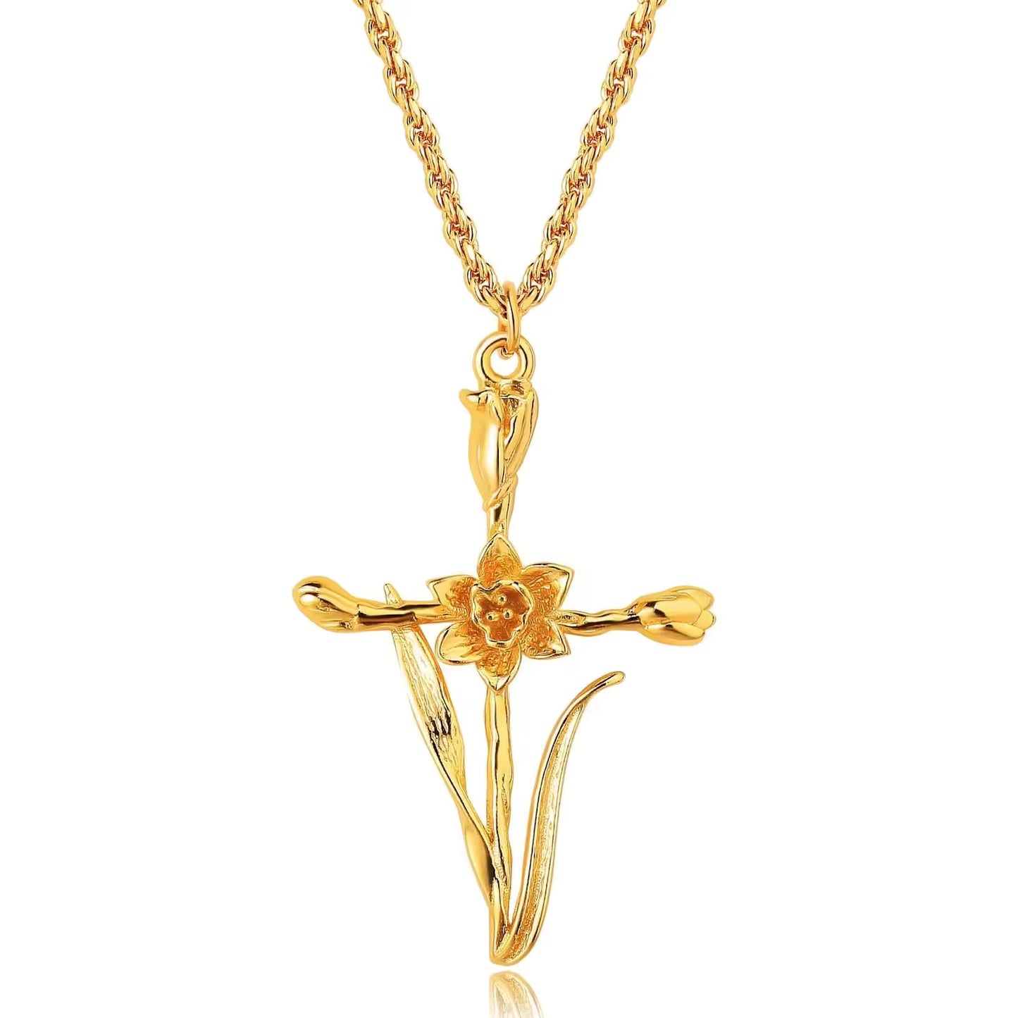 Floral Cross Pendant