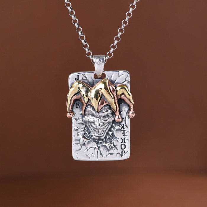 Square Clown Skull Necklace