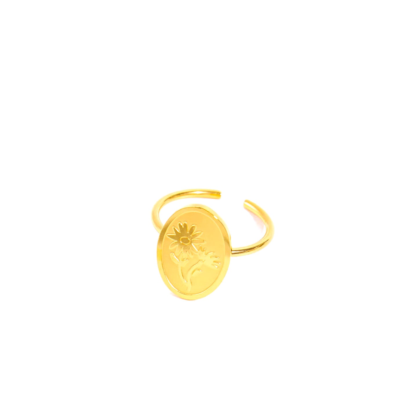 Floral Engraved Ring