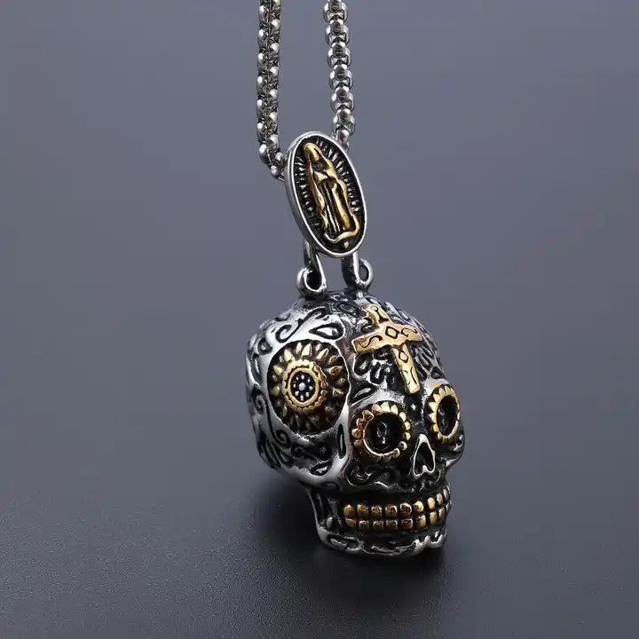 Virgin Mary Skull Pendant