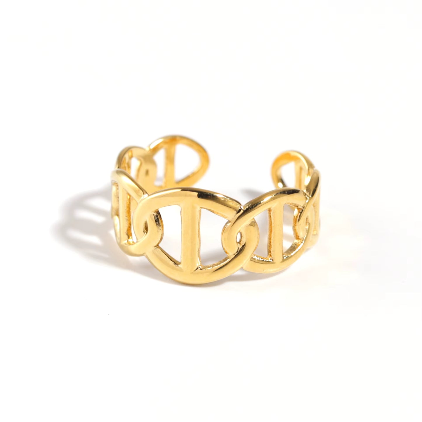 Golden Chain Ring Set