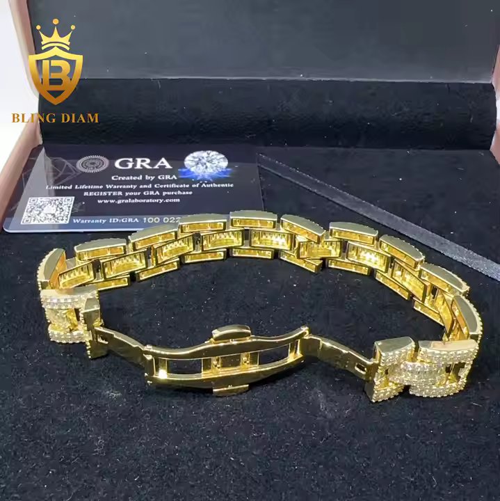 Wide Cuban Link Bracelet - 16mm Moissanite, Available in Gold Plated or Silver