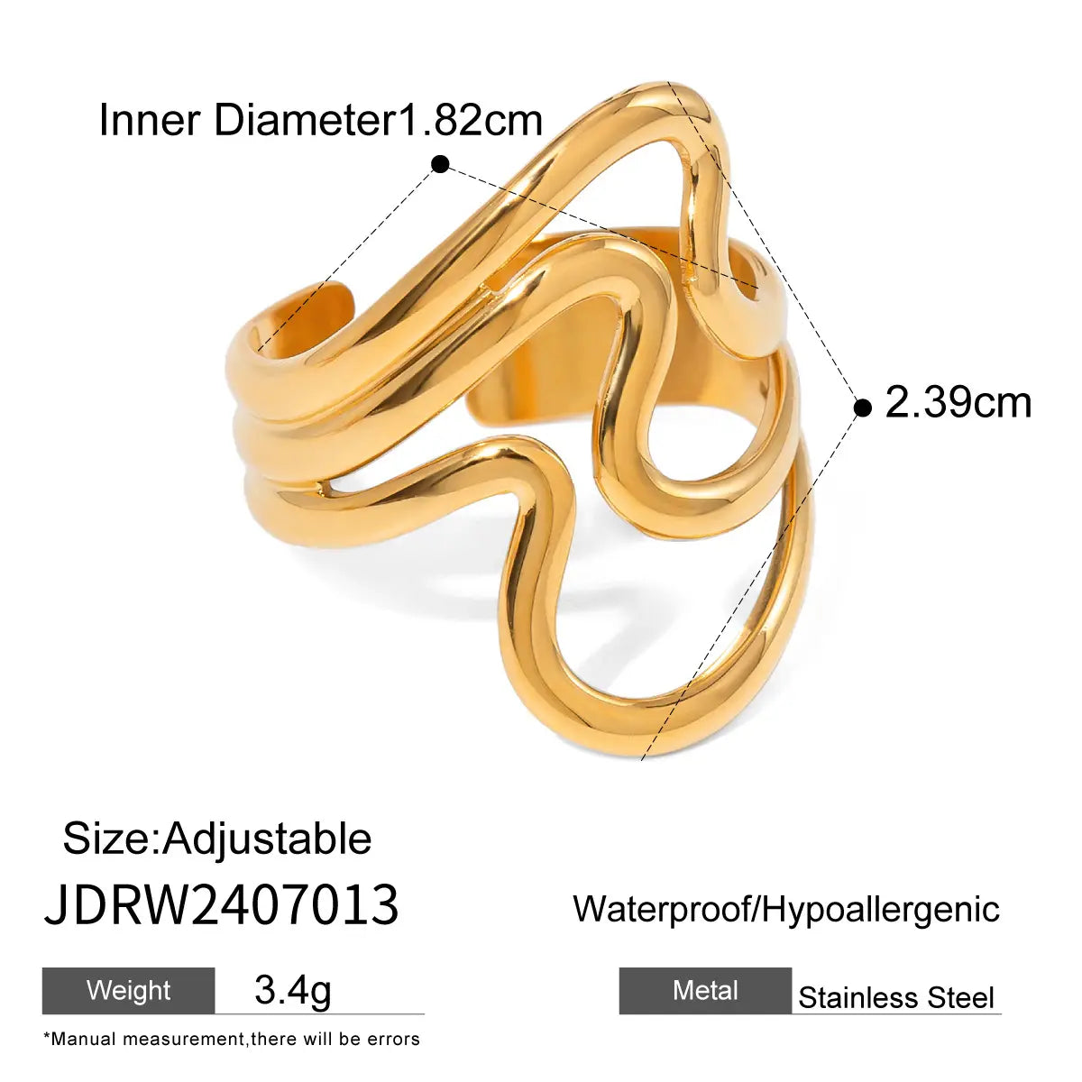 Gold Wave Ring