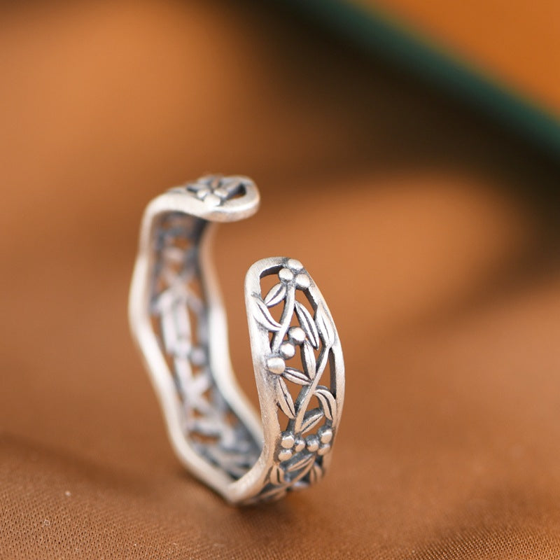 Flower and Plum Shape Ring