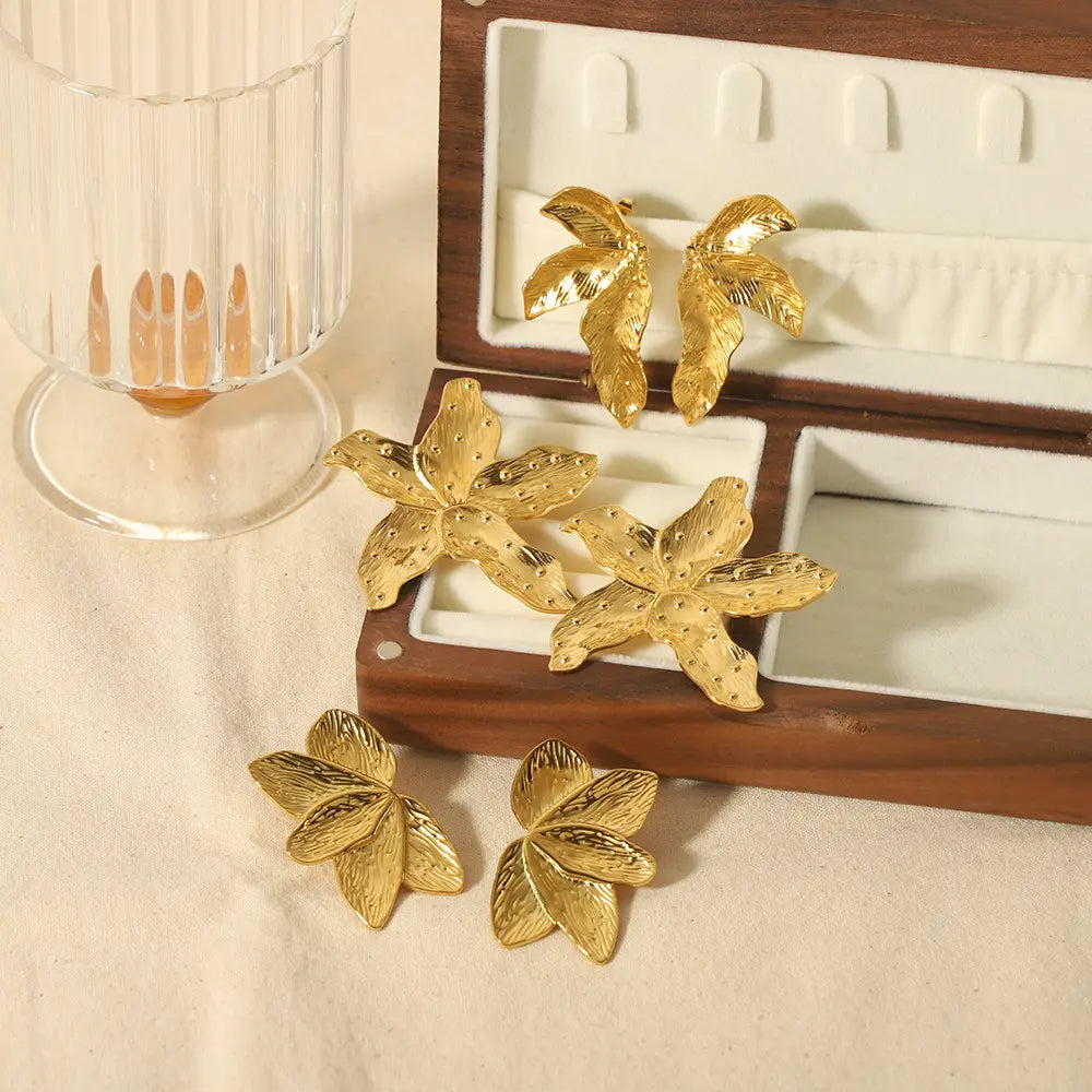 Leaf Flower Earrings