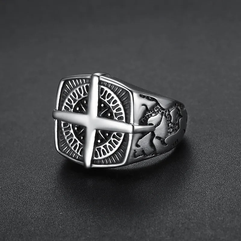 Gold Compass Ring