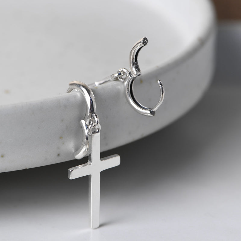 Rock Cross Stud Earrings